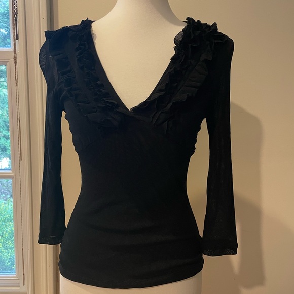 V-Neck Ruffled Blouse - Picture 7 of 10